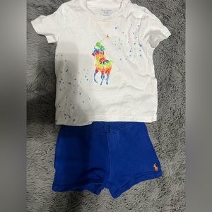 9 month Polo short set